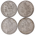 1879-O, S ,& P US SILVER MORGAN DOLLAR COINS