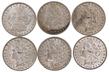 1885 1887 & 1890 US SILVER MORGAN DOLLAR COINS