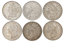 1881 US SILVER MORGAN DOLLAR COINS 