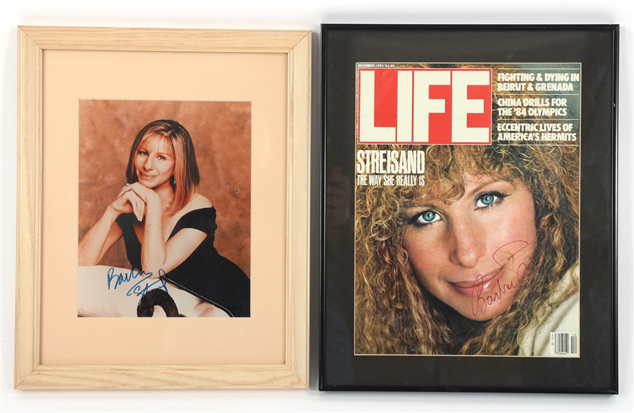 BARBRA STREISAND FRAMED AUTOGRAPHS
