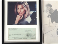 BARBRA STREISAND SIGNED FRAMED MEMORABILIA 