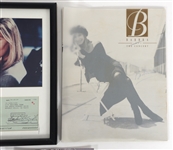 BARBRA STREISAND SIGNED FRAMED MEMORABILIA 