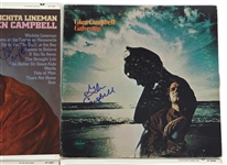 GLEN CAMPBELL SIGNED VINYL RECORDS 
