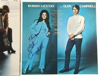 GLEN CAMPBELL SIGNED VINYL RECORDS 