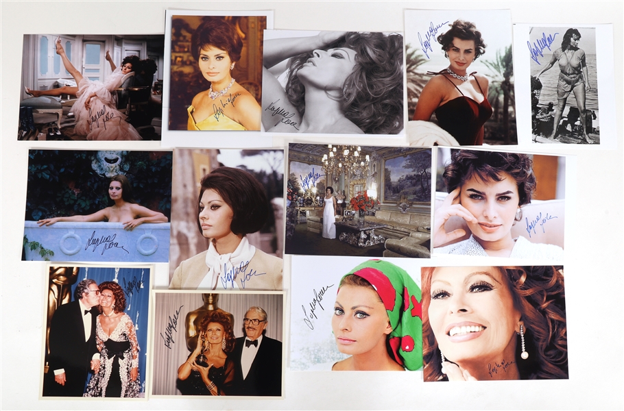 SOPHIA LOREN AUTOGRAPHED PHOTO PRINTS 