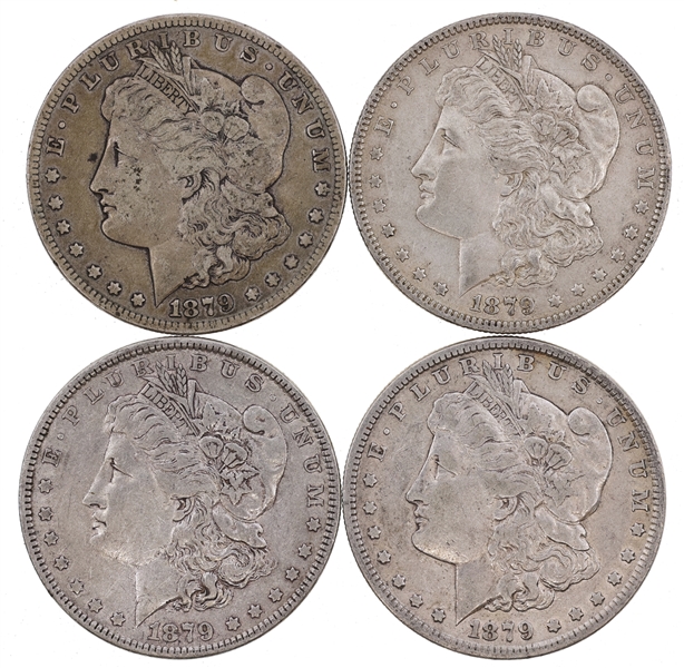 1879 US SILVER MORGAN DOLLAR COINS