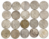 1923-S US SILVER PEACE DOLLAR COINS