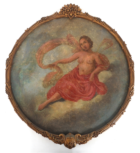 19TH C. OIL ON CANVAS GREEK GODDESS EOS PAINTING