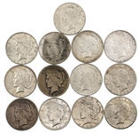 1922-1935 US SILVER PEACE DOLLAR COINS