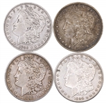 1890 US SILVER MORGAN DOLLAR COINS