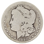 1882-CC CARSON CITY US SILVER MORGAN DOLLAR COIN