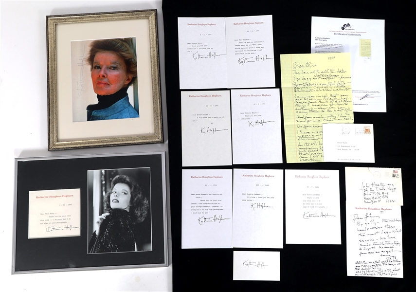 KATHARINE HEPBURN SIGNED EPHEMERA 