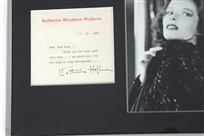 KATHARINE HEPBURN SIGNED EPHEMERA 