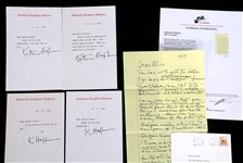 KATHARINE HEPBURN SIGNED EPHEMERA 