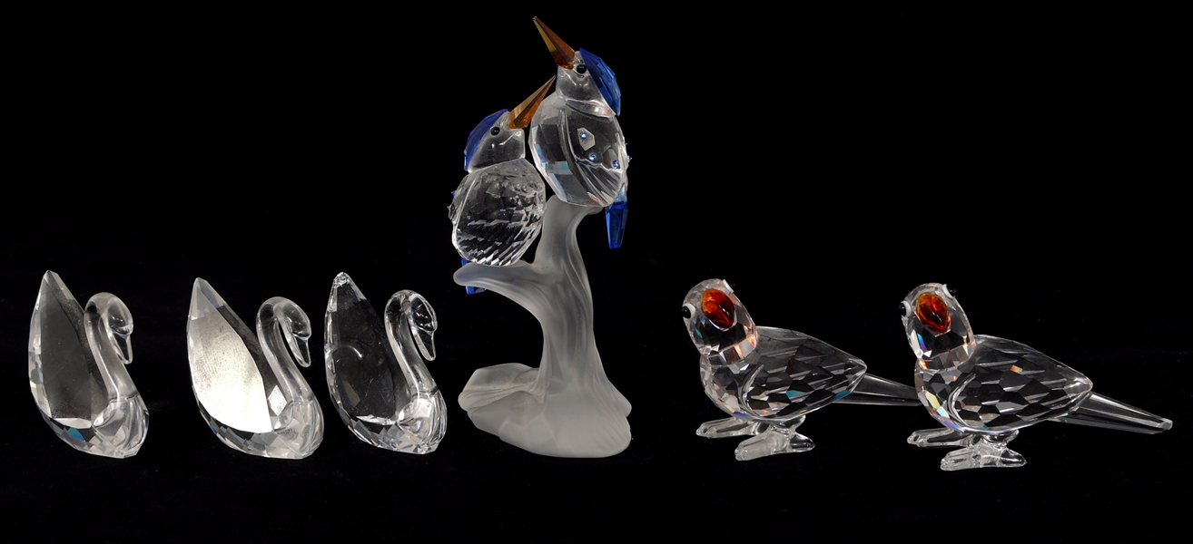 SWAROVSKI CRYSTAL BIRD FIGURINES 