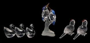 SWAROVSKI CRYSTAL BIRD FIGURINES 