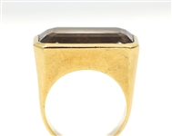 18K YELLOW GOLD SMOKEY TOPAZ RING