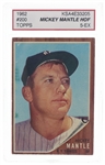 1962 TOPPS MICKEY MANTLE #200 BASEBALL CARD PSA GRADED