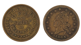 CIVIL WAR PATRIOTIC ARMY & NAVY TOKENS