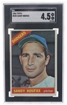 1966 TOPPS SANDY KOUFAX #100 BASEBALL CARD GRADED