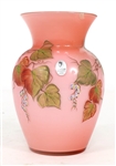 FENTON GLASS HAND PAINTED VASES 