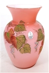 FENTON GLASS HAND PAINTED VASES 