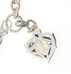 STERLING SILVER JUDITH RIPKA CITRINE HEART NECKLACE 