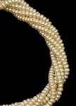 MULTI-STRAND PEARL CHOKER, 14K GOLD & DIAMOND CLASP