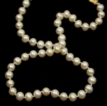 7.75MM PEARL NECKLACE 14K YELLOW GOLD CLASP