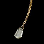 18K YELLOW GOLD BRIOLETTE DIAMOND T NECKLACE