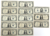 1928 - 1957 US SILVER CERTIFICATES $1 & $5 