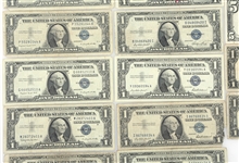 1928 - 1957 US SILVER CERTIFICATES $1 & $5 