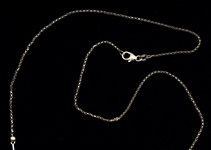 18K WHITE GOLD PEARL & DIAMOND DROP NECKLACE