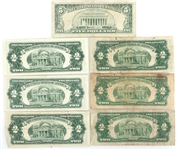 1928 - 1963 US RED SEAL NOTES $1 & $5
