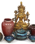 ASIAN DECOR & POTTERY - CERAMIC, METAL, & GLASS