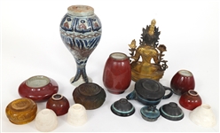 ASIAN DECOR & POTTERY - CERAMIC, METAL, & GLASS
