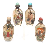 SNUFF BOTTLES - CERAMIC, GLASS, JADE, HOWLITE & MARBLE