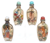 SNUFF BOTTLES - CERAMIC, GLASS, JADE, HOWLITE & MARBLE
