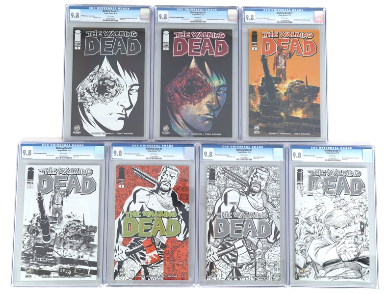 IMAGE THE WALKING DEAD #1 VARIANTS COMICS CGC GRADED