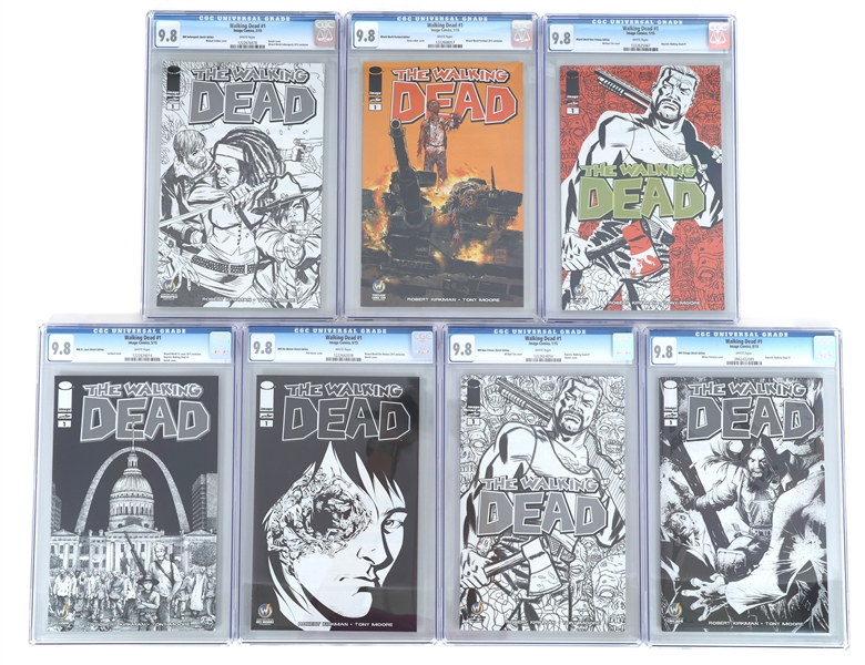 IMAGE THE WALKING DEAD #1 VARIANTS COMICS CGC GRADED