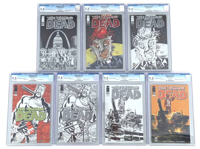 IMAGE THE WALKING DEAD #1 VARIANTS COMICS CGC GRADED