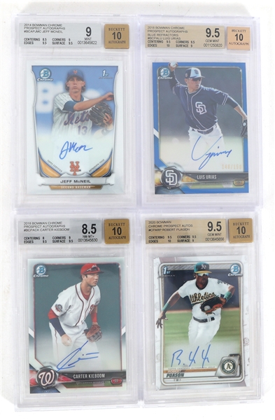 2014-2020 TOPPS BOWMAN SIGNED BASEBALL CARDS GRADED