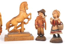 WOOD CARVED FIGURINES 