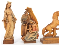 WOOD CARVED FIGURINES 