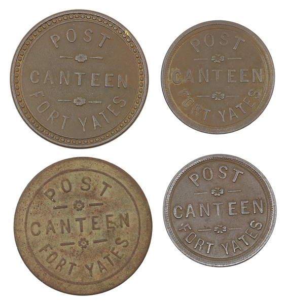 FORT YATES NORTH DAKOTA POST CANTEEN 5 & 10 CENT TOKENS