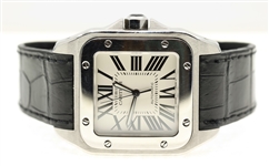 CARTIER STAINLESS STEEL SANTOS 110 XL 2656 WRISTWATCH 
