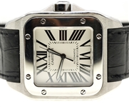 CARTIER STAINLESS STEEL SANTOS 110 XL 2656 WRISTWATCH 