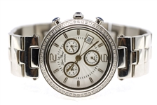 LUCIEN PICCARD STAINLESS STEEL CHRONO WRISTWATCH
