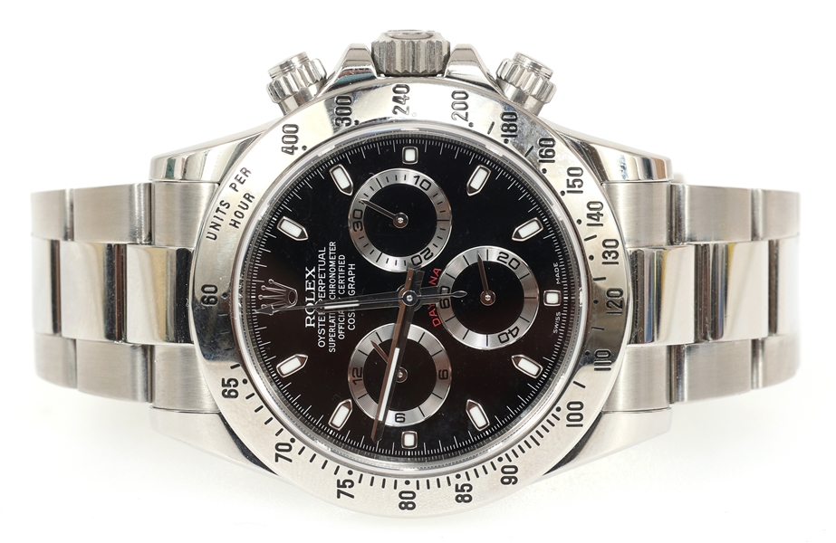 ROLEX COSMOGRAPH DAYTONA STAINLESS STEEL WRISTWATCH
