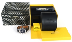 BREITLING STAINLESS STEEL 125TH NAVITIMER WRISTWATCH
